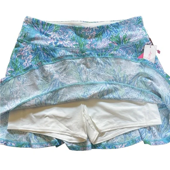 Lilly Pulitzer UPF 50+ Luxletic Zadora High Rise Skort Las Olas Aqua S NWOT💗 - Picture 4 of 6